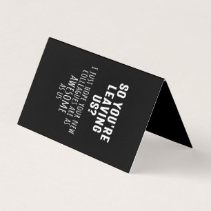 colleague farewell, retirement, coworker, goodbye, business card