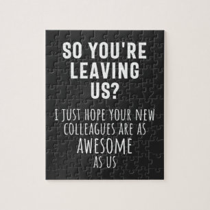 colleague farewell, retirement, coworker, goodbye, jigsaw puzzle