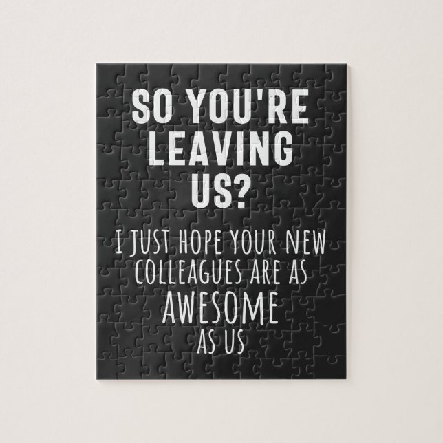 colleague farewell, retirement, coworker, goodbye, jigsaw puzzle (Vertical)