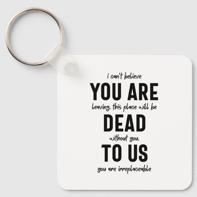 colleague farewell, retirement, coworker goodbye,  key ring (Front)