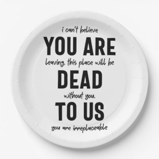 colleague farewell, retirement, coworker goodbye,  paper plate