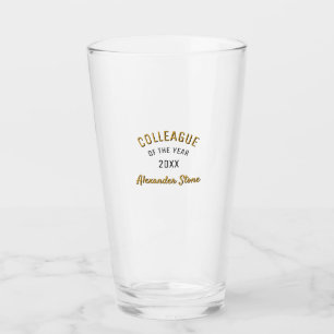 Colleague of the Year or Month Honour Custom Text Glass