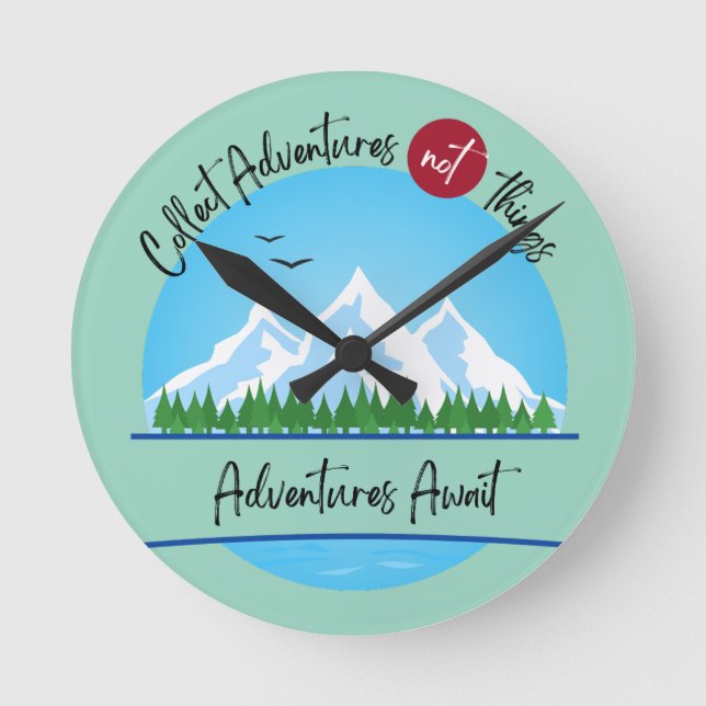 Collect Adventures Wall Clock  (Front)