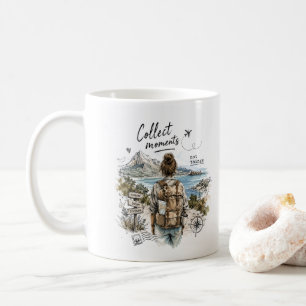 Collect Moments Not Things Travel Quote Coffee Mug