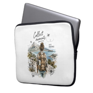 Collect Moments Not Things Travel Quote Laptop Sleeve