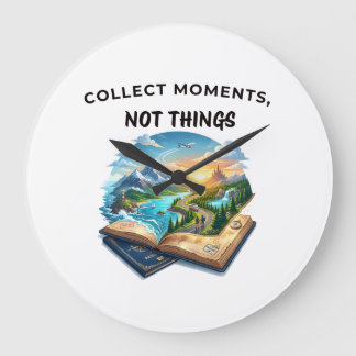 Collect Moments Not Things Travel Wall Clock