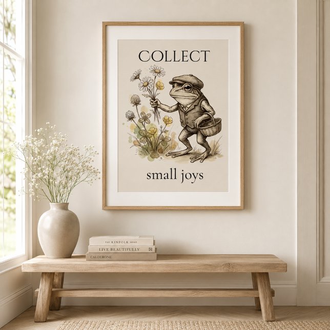 “Collect Small Joys” Frog Glossy Poster (Creator Uploaded)