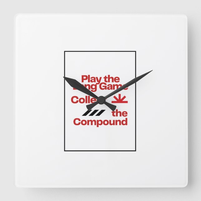 Collect the Compound Square Wall Clock (Front)