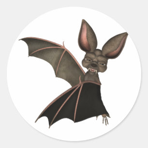 ♥ Collectable Art ♥ Vampire Bat ♥ (bat1) Classic Round Sticker
