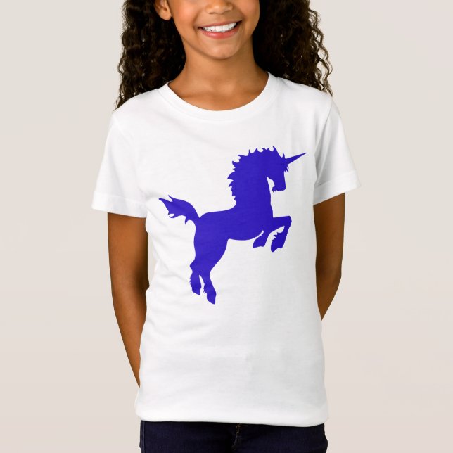 Collectable colours unicorn in Blue Tee (Front)