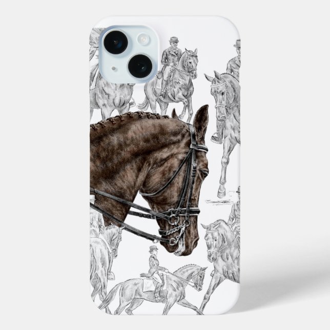 Collected Dressage Horses FEI Case-Mate iPhone Case (Back)