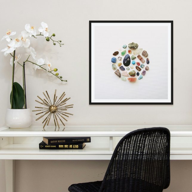 Collected Gemstones Rocks Crystals Glam Art Print (Creator Uploaded)