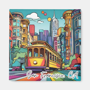 Collectible Funky City Magnet- San Francisco  Magnet