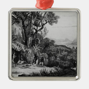 Collecting Coffee Metal Tree Decoration