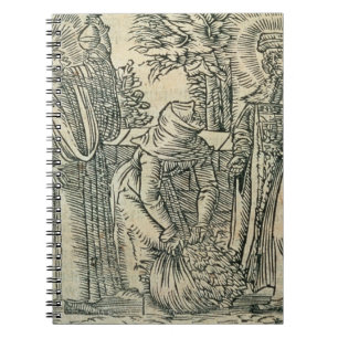 Collecting Herbs for Medicine, 1534 (woodcut) Spiral Notebook