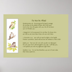 Collection Do Not Be Afraid Scriptures Courage Poster