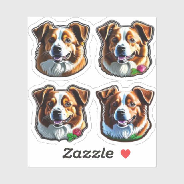 Collection dogs of stickers  (Sheet)