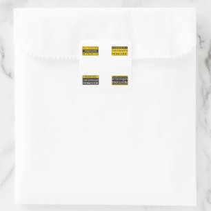 Collection of 4 Dihydrogen Monoxide Warning Signs Square Sticker