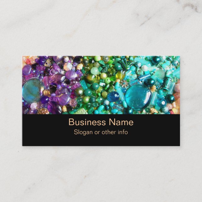Collection of Colourful Beads Business Card (Front)