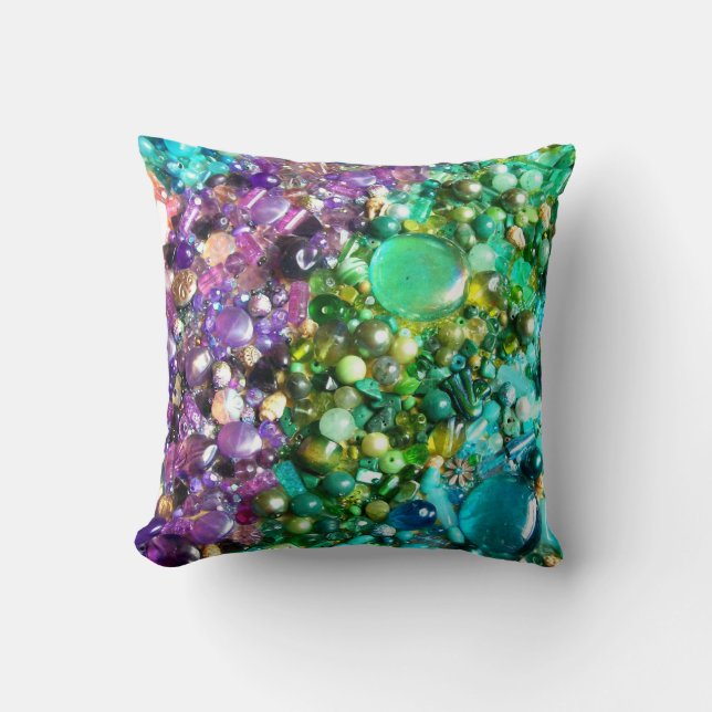 Collection of Colourful Beads Cushion (Front)