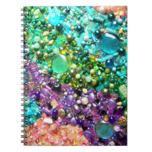 Collection of Colourful Beads Spiral Notebook