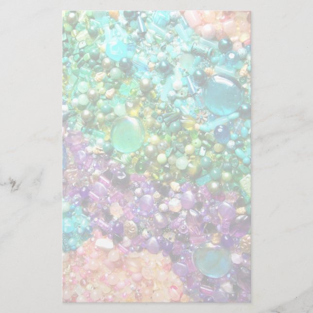 Collection of Colourful Beads Stationery (Front)