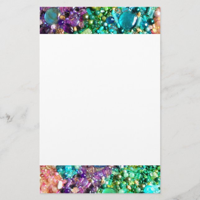 Collection of Colourful Beads Stationery (Front)