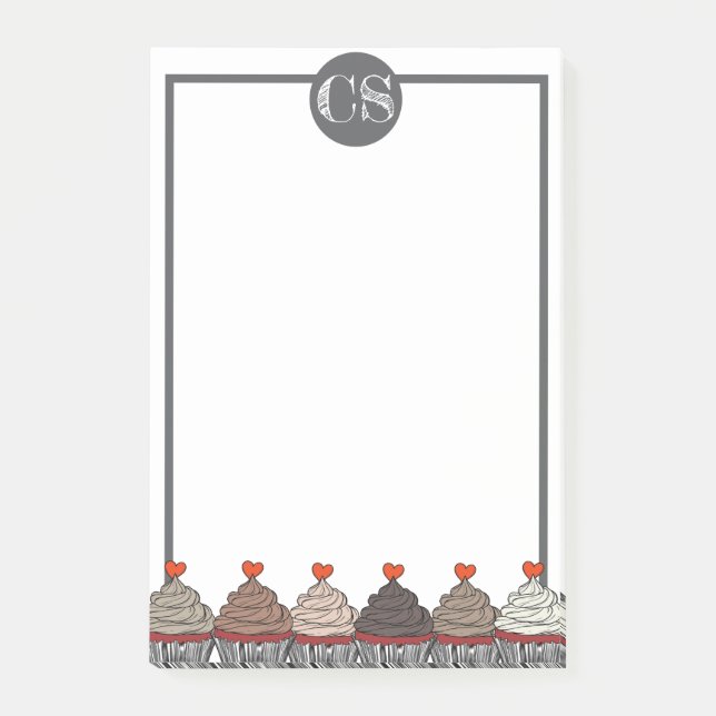 Collection of cupcakes post-it notes (Front)