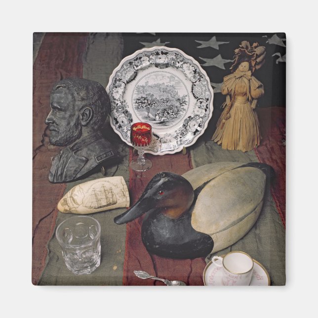 Collection of objects, including a cup magnet (Front)