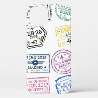 Collection of Passport Stamps Isolated on White. V