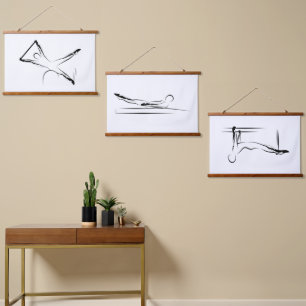 Collection of Pilates Exercises  Hanging Tapestry