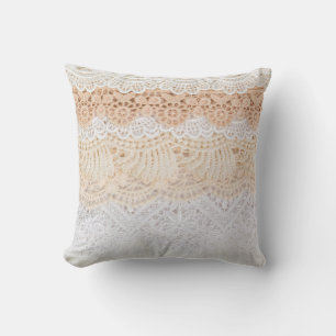 Collection of seamless ornamental floral lace trac cushion