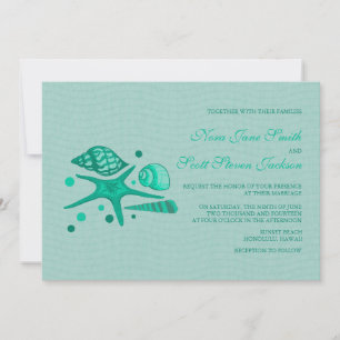 Collection of Shells - Beach wedding invitations