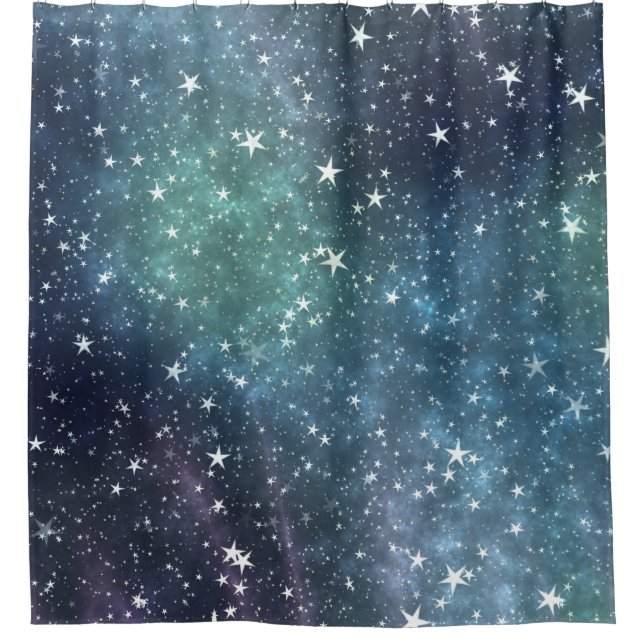 Collection of stars night view shower curtain (Front)