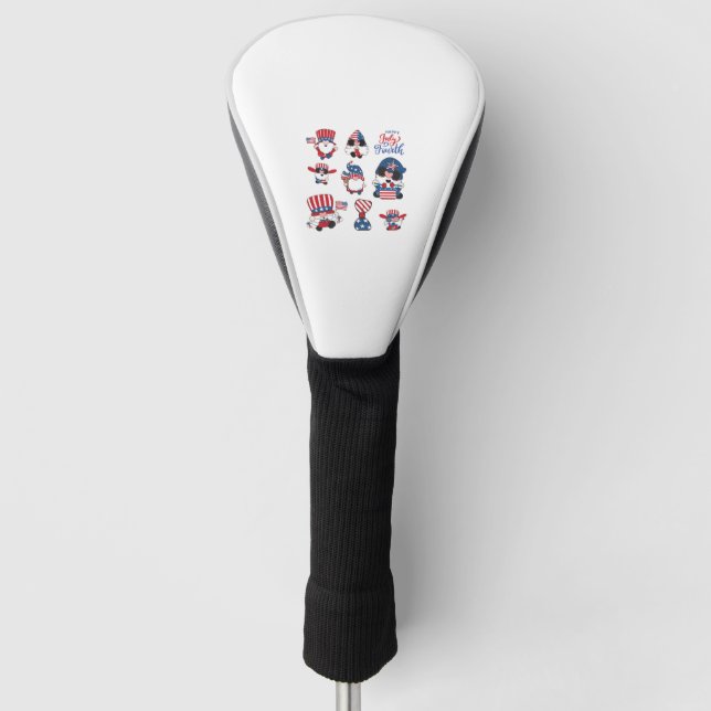 Collection of th of July Gnomes   Golf Head Cover (Front)