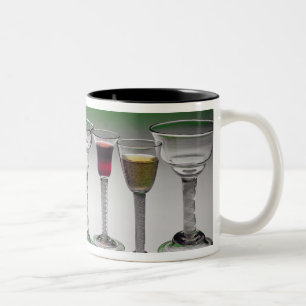 Collection of wine glasses with twist stems Two-Tone coffee mug
