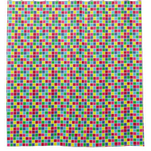 Collection vintage background design with colorful shower curtain