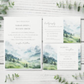 Soft Watercolor Snow Mountain Landscape Wedding Medium Gift Bag (Personalise this independent creator's collection.)