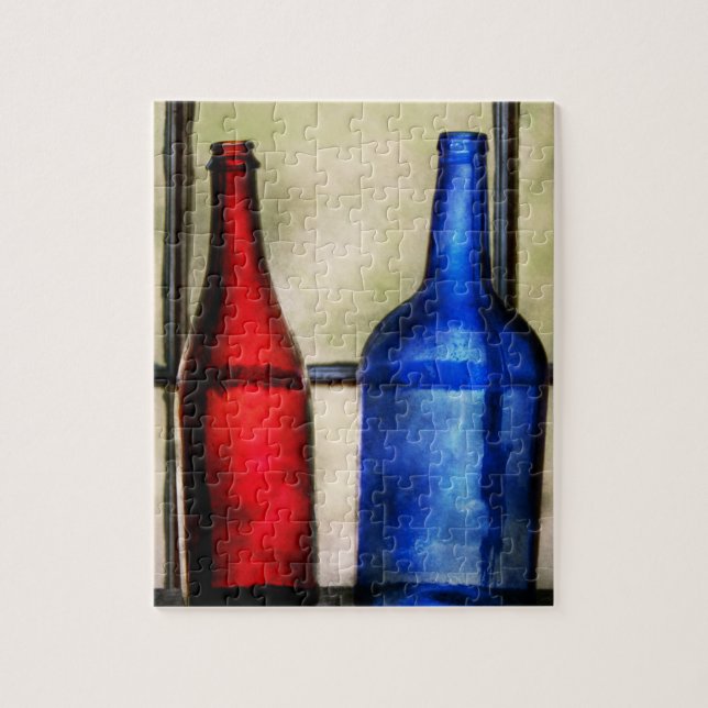 Collector - Bottles - Two empty wine bottles Jigsaw Puzzle (Vertical)