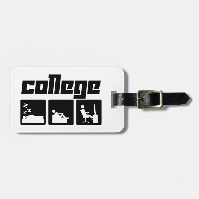 College 3 luggage tag (Front Horizontal)