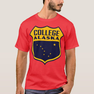 College Alaska Retro Shield Yellow T-Shirt