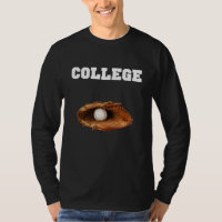 College Baseball a baseball glove and ball