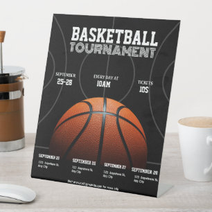 College Basketball Tournament, Basketball Sport Pedestal Sign
