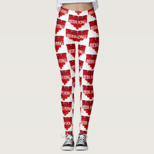 college beer pong leggings