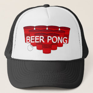 college beer pong trucker hat