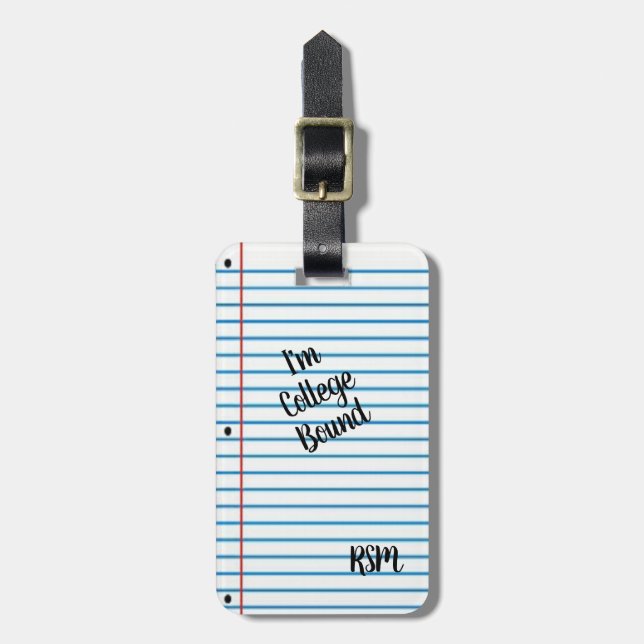 College Bound Luggage Tag (Front Vertical)
