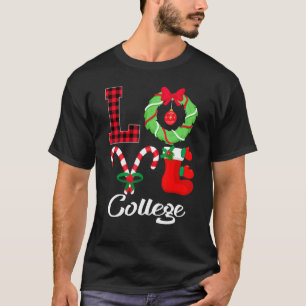 College Chriatmas Pajama Teacher Kids Decor T-Shirt