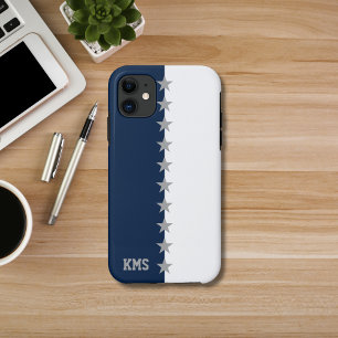 College Colours Navy Blue & White Case-Mate iPhone Case