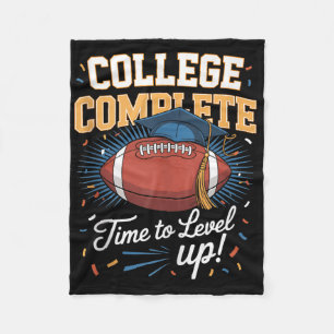 College Complete Time To Level Up Football Last Da Fleece Blanket
