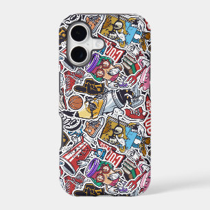College Dynamic Art Urban Graffiti pattern